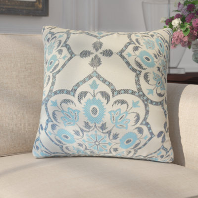 Chapell Geometric Throw Pillow Cover Light Blue Toile Designer Pillow Cover